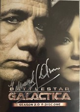 Battlestar Galactica S2 DVDs Signed Olmos, Bamber, Callis, Helfer, & Sackhoff