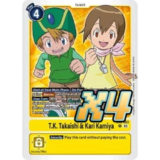 4X T.K. Takaishi & Kari Kamia EX6-000 Uncommon Infernal Ascension NM Digimon