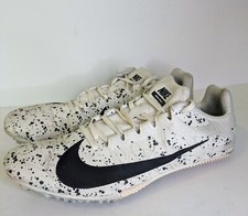 Nike Zoom Rival 5 Track Running Shoes Women 10 White Black Splatter Metal Spike