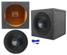 Rockville K5 W12K5S4 12" 1400 Watt 4 Ohm Car Subwoofer Sealed Sub Box Enclosure