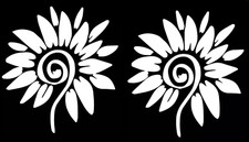 Sunflower Burst Graphic Vinyl Decal Car Window Laptop Tablet Tumblers Notebook