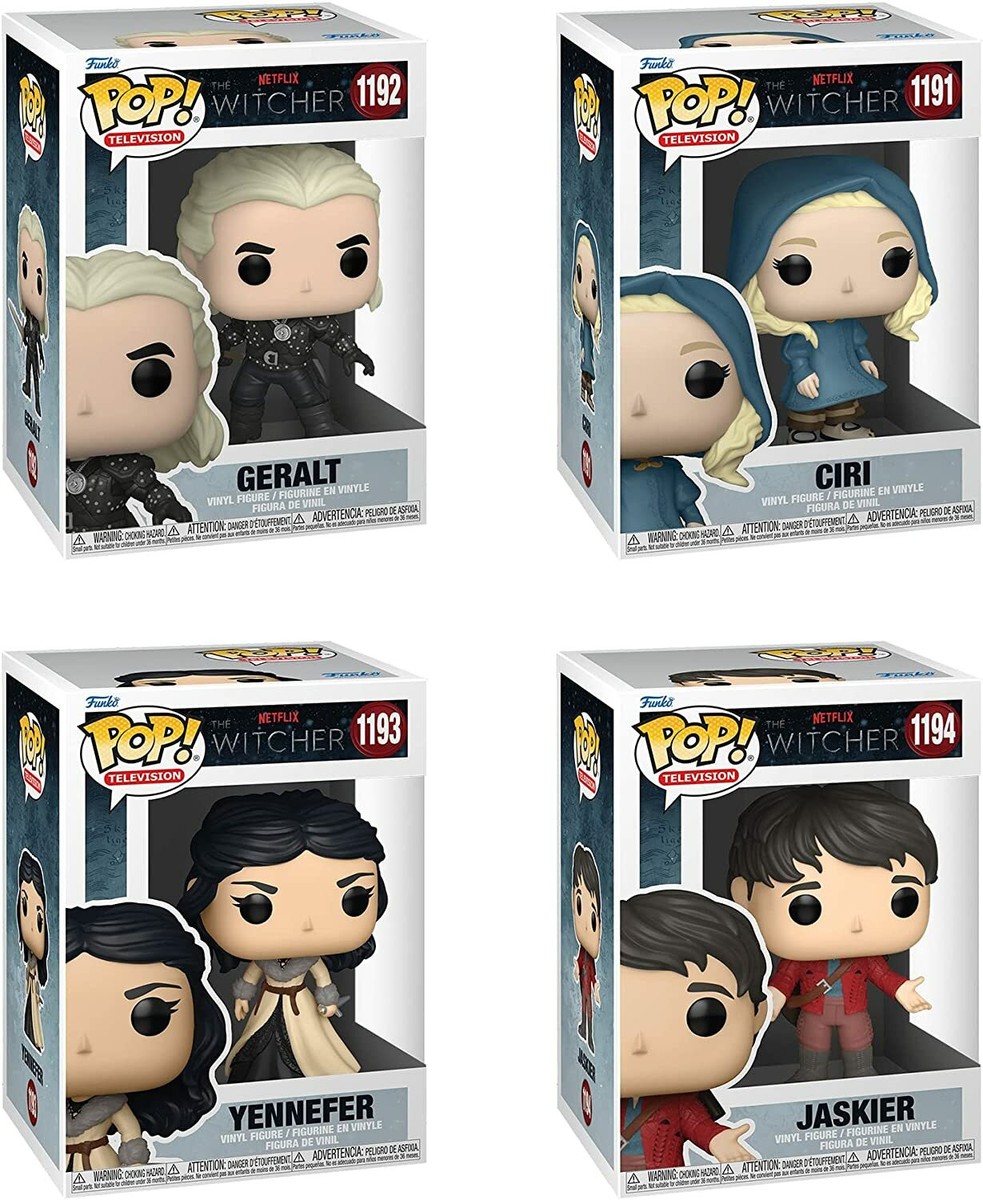 Funko Pop! TV The Witcher Complete Set Five Figures w/ Protector