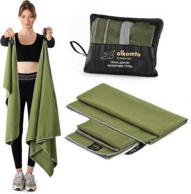 Microfiber Gym & Travel Towel Set of 2 Size in 1 Pack XL & S Quick Dry Yoga