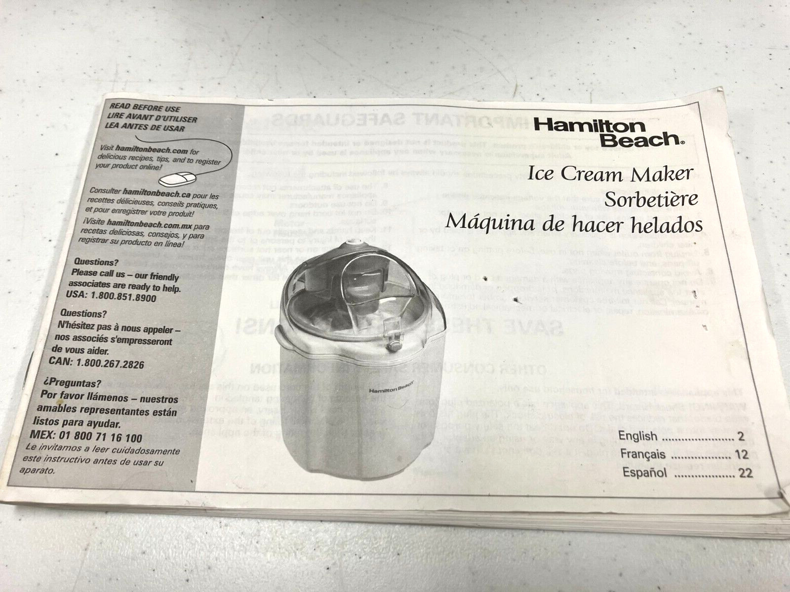 Hamilton Beach 1.5 Quart Capacity Ice Cream Maker, 68320B Black     15