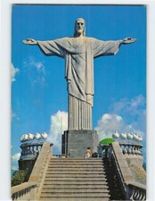 Postcard Statue Of Christ the Redeemer Corcovado Rio de Janeiro Brazil