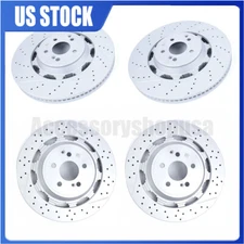 4Pcs Front & Rear Brake Rotors Fit Mercedes Benz W222 S63 AMG S65 AMG 2014-2020