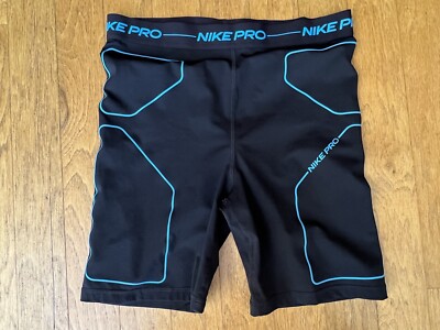 NIKE PRO Biker Shorts, Women’s Size Large Black And Blue