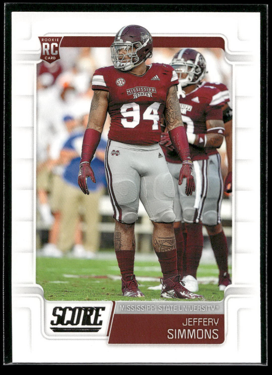 2019 Panini Score Jeffery Simmons ROOKIE CARD Mississippi State Bulldogs #397 RC