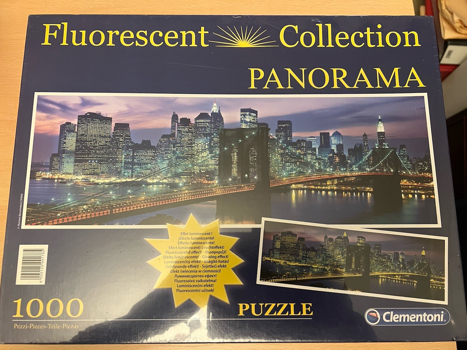 Jigsaw Puzzle Fluorescent Collection New York 1x1000 Pieces Sealed Unopened