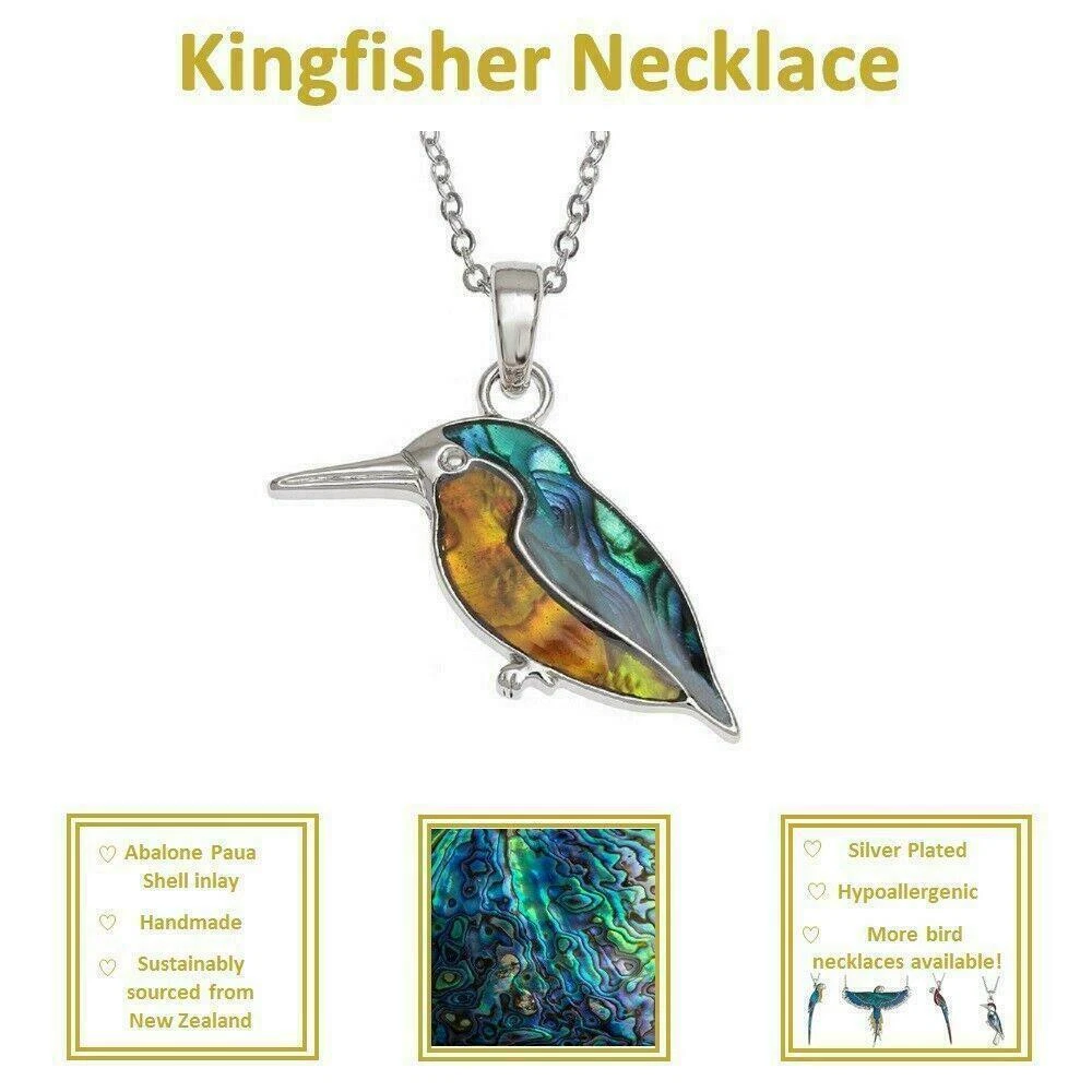 Robin Kingfisher Woodpecker Parrot Bird Necklace Birthday Valentines Mothers Day - product detail image 5