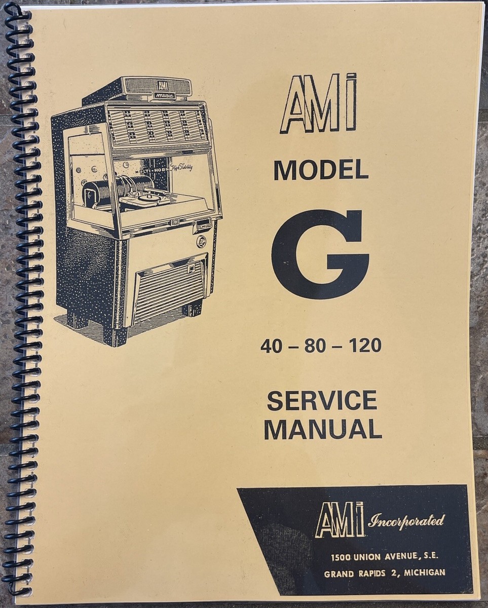 NEW* AMi Model G 40-80-120 MASTER SERVICE MANUAL! | eBay