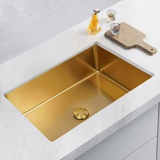 Modern Washbasin Gold Stainless Steel Undermount Bathroom Sink Bowl Basin Neu
