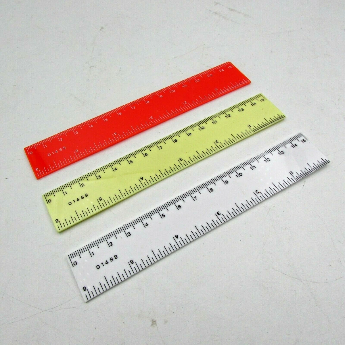 Qty 3 Sparco 01489 Plastic 6 Pocket Ruler Standard/Metric 1/32, 1/16, CM