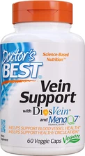 Doctor's Best Vein Support with Diosvein & Menaq7 for Circulation 60 Veggie Caps