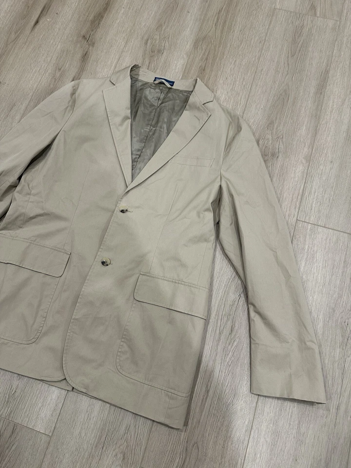 Polo Ralph Lauren Beige Cotton Chino Blazer Jacket Unstructured 42R - Image 2 of 4