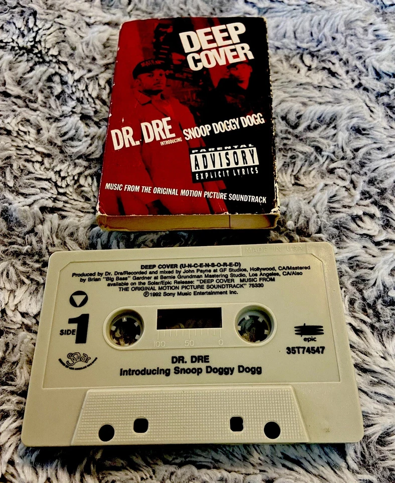 DR. DRE SNOOP DOGG Deep Cover Cassette Single Death Row Records EXTREMELY RARE! - Image 3 of 4