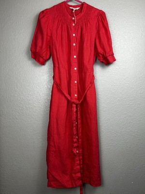 Boden Ada Pink 100% Linen Dress Summer Spring Feminine Vacation Size 8P |  eBay