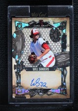 2023 5 Card Draw Holographic Crystal Holo Foil Tan 1/1 Will Sanders Auto v9t