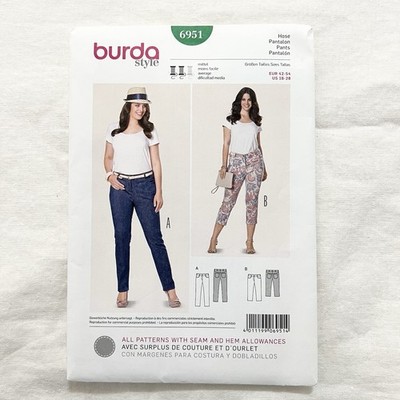 Burda Style 6951 Pants Sewing Pattern Plus Size US 16-28 EU 42-54 Uncut