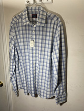 UNTUCKit Men's Sz L Slim Fit Wrinkle Resistant Check Button-Up Shirt Guilan WF