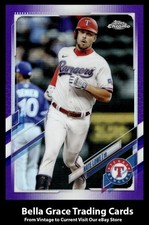 2021 Topps Chrome Update Nate Lowe #USC38 Texas Rangers Purple Refractor
