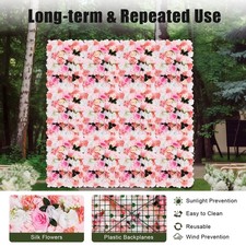 12Pcs Hochzeit Künstliche Blumen Wand Hintergrund Seide Rose Panel Party Dekor