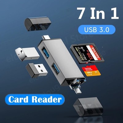 7-in-1-Multifunktions-USB 3.0-Kartenleser Micro TF SD Card Memory Reader USB