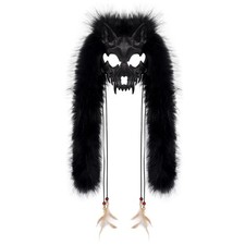 Wildlife Headpiece Headpiece Faux Hair Wolf Cranium Headpiece Realistic for