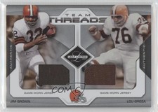 2007 Leaf Limited Team Threads Combo Materials /100 Jim Brown Lou Groza HOF 10up