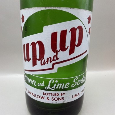 Up And Up Lemon Lime  ACL Soda Bottle 10oz GM Swallow & Sons Lima Ohio