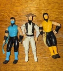 Vintage 1991 Mortal Kombat 3.75" G.I Joe Action Figures Lot Of 3