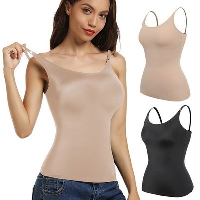 Frauen U-Ausschnitt Kompression Cami Bauch Kontrolle Body Shaper Camisole Tanktop