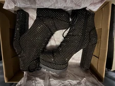 jessica simpson Platform Ankle Boots Sz 9.5 Irella2 Rhinestone Party NYE Goth