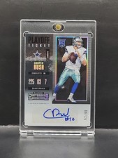 2017 Panini Contenders - Cooper Rush #218 Playoff Ticket Auto RC #d/99 Cowboys