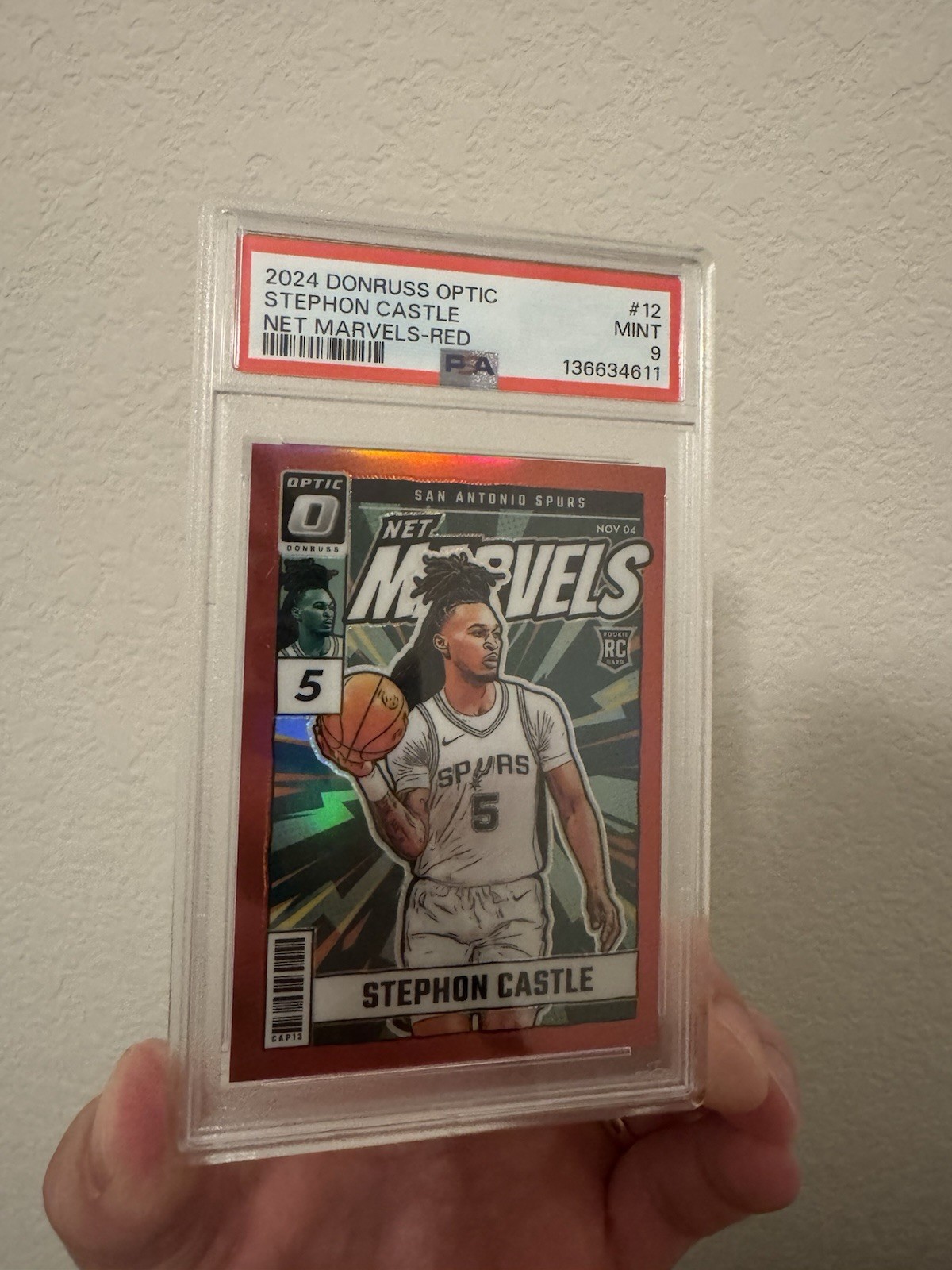 2024-25 Panini Donruss Optic Net Marvels Red Prizm Stephon Castle /99 RC #12