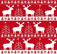 Geschenkpapier Weihnachten - RöLlchen 70X150Cm - Elche Rot