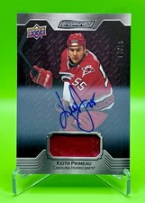 2023-24 UD Engrained Keith Primeau Mahogany Premium Memorabilia Auto /10