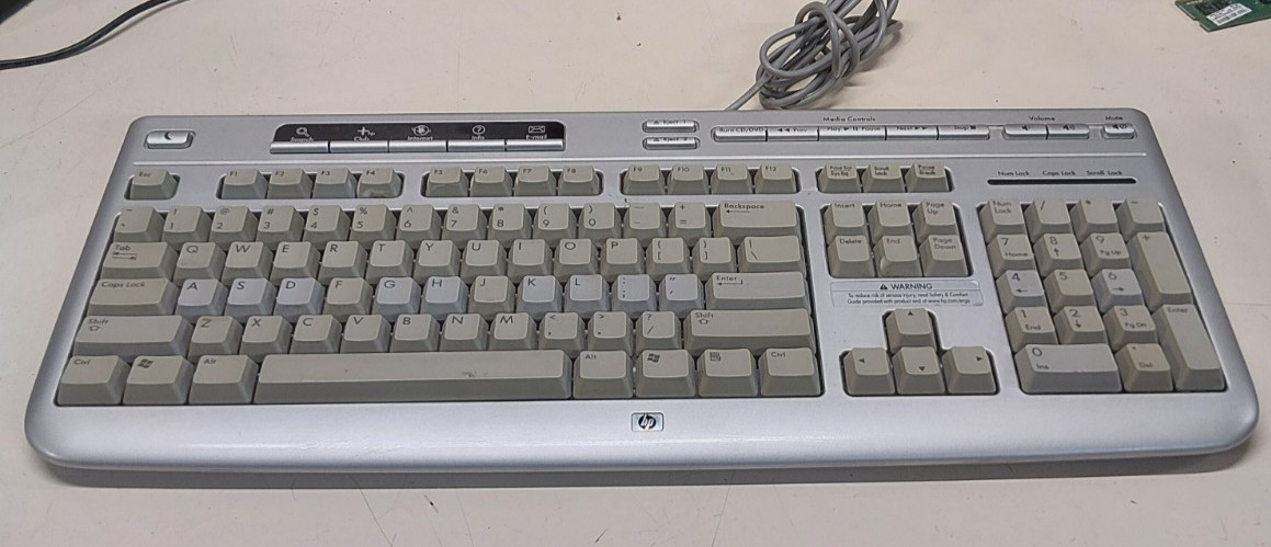 HP 5187 silver multimedia keyboard/TESTED