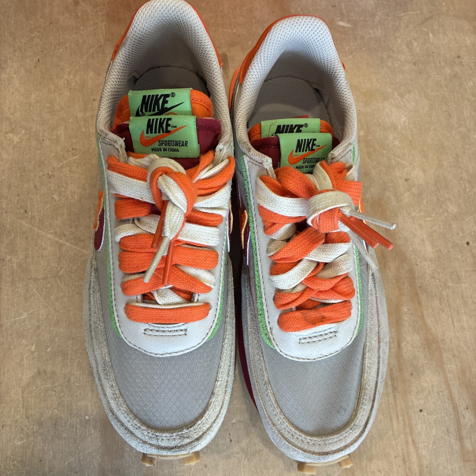 SACAI X NIKE 6326) Nike LDWaffle x Sacai x Clot Net Orange Blaze DJ4877 300 Uomo Taglia 4 5