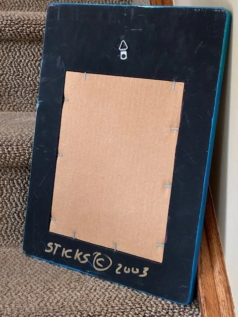 STICKS SARAH GRANT Wooden Handmade Mirror Vintage 2003 - Image 4 of 4