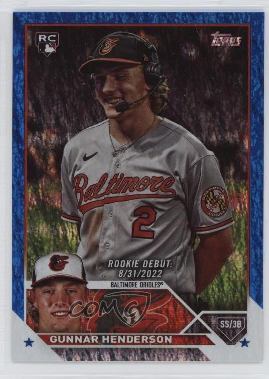 2023 Topps Update Debut Blue Foil /999 Gunnar Henderson #US18 Rookie RC 4k5