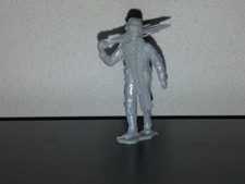 Marx German Soldier 54mm Carrying Machine Gun Gray Plastic