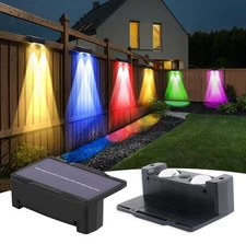 1-8PK LED Solar Power Fence Lights Deck Door Wall Stair Step Outdoor Garden Lamp