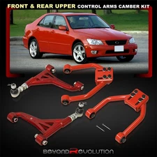 For 2001-2005 IS300 Front & Rear Adj. Camber Kit Alignment Control Arms Set Red