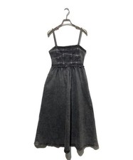 GANNI                    denim dress black