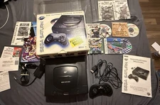 Sega Saturn Black Game Console System Complete In Box Mint CIB