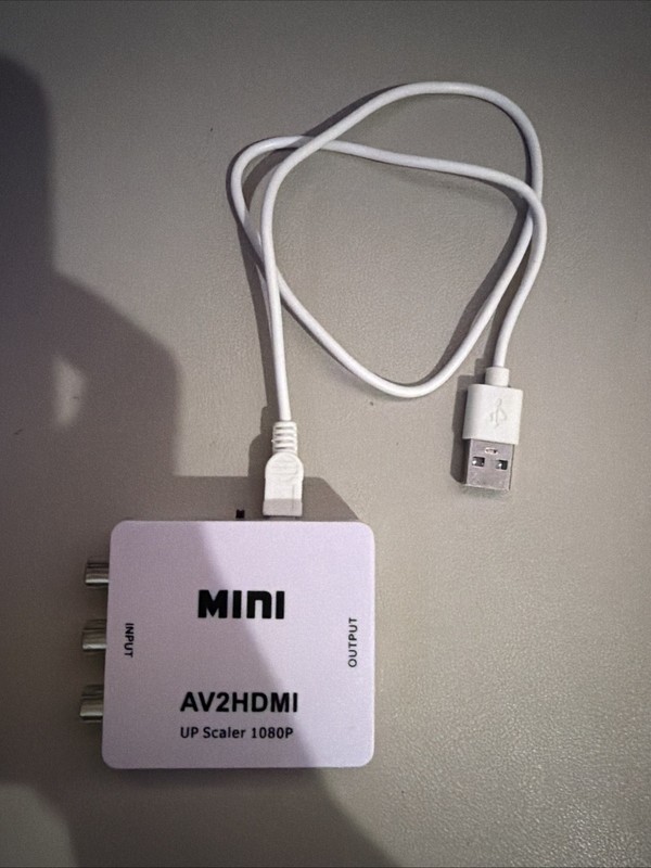 Mini Box AV2HDMI Upscaler AV RCA to HDMI VIDEO Converter Adpter 1080P TV PS2 DV