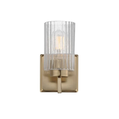 Maxim Lighting Rigata 1 Light Wall Sconce, Champagne/Clear Ribbed - 21371CRSCH - Picture 1 of 1