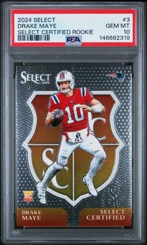2024 PANINI SELECT SELECT CERTIFIED ROOKIES #3 DRAKE MAYE ROOKIE RC PSA 10