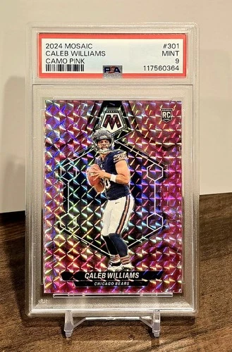 2024 PANINI MOSAIC CALEB WILLIAMS ROOKIE RC PINK CAMO PRIZM GRADED PSA 9 MINT